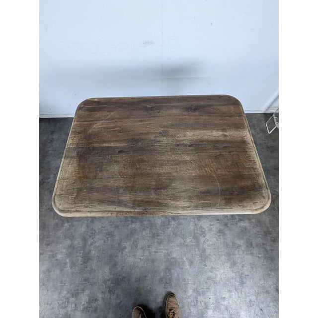 Louis XIII Oak Table with Baluster Legs and H-Shaped Stretcher For Sale - Image 4 of 8
