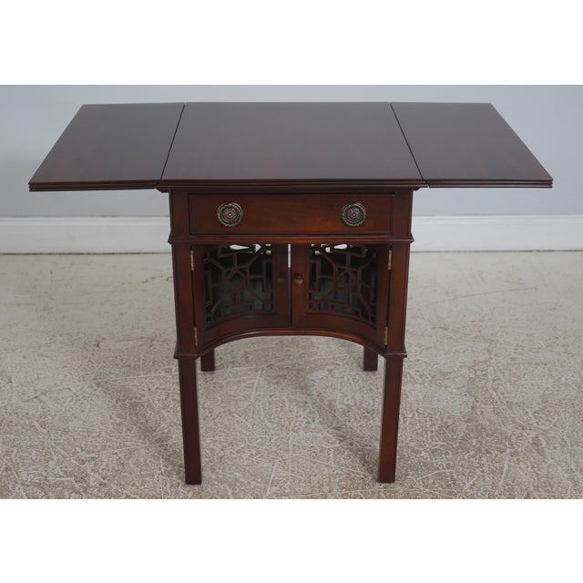 Craftique Mahogany Dropleaf Pembroke Table For Sale - Image 4 of 18