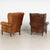 Pair of 20th Century Danish Vintage Brown Leather Wingback Club Chairs For Sale - Image 18 of 18