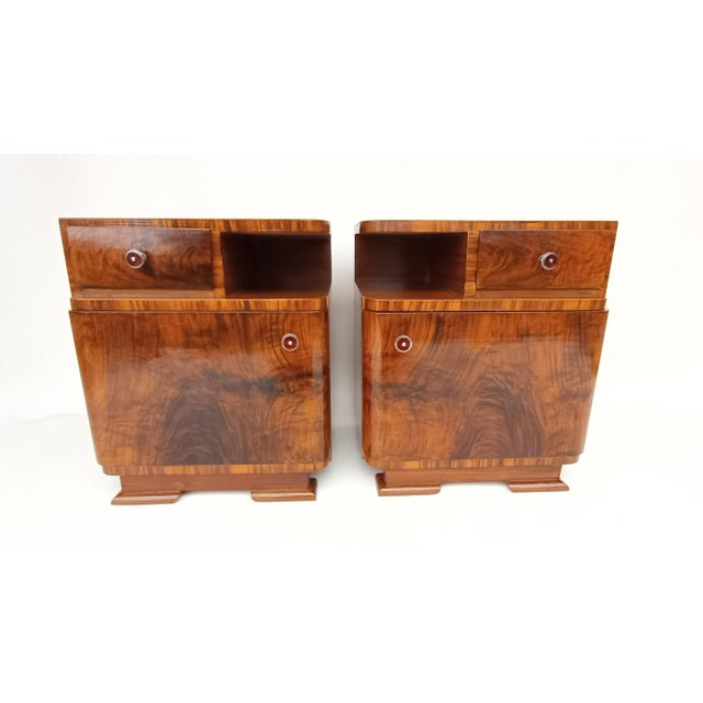 Bedside Tables by Jindřich Halabala for Up Závody, 1940s, Set of 2 For Sale - Image 16 of 16