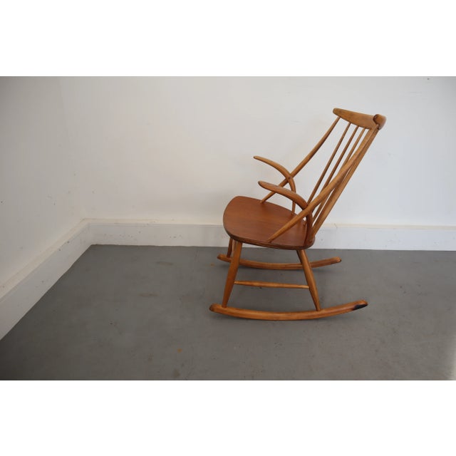 Mid-Century Rocking Chair by Illum Wikkelsø for Niels Eilersen For Sale - Image 16 of 18