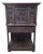 Antique French Gothic Revival Carved Oak Cabinet With Religious Figures For Sale