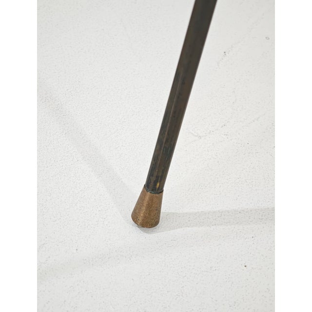 Mid-Century Modern Tripod Floor Lamp in Brass and Opaline Glass, Italy, 1960 For Sale - Image 11 of 14