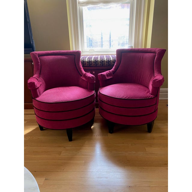 These elegant swivel chairs were purchased in 2008 but have had minimal use. The chairs feature a stylish curved design,...