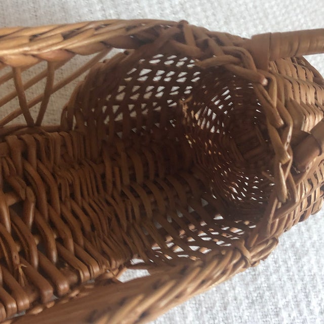 Vintage Boho Style Wicker Wine Bottle Holder Chairish