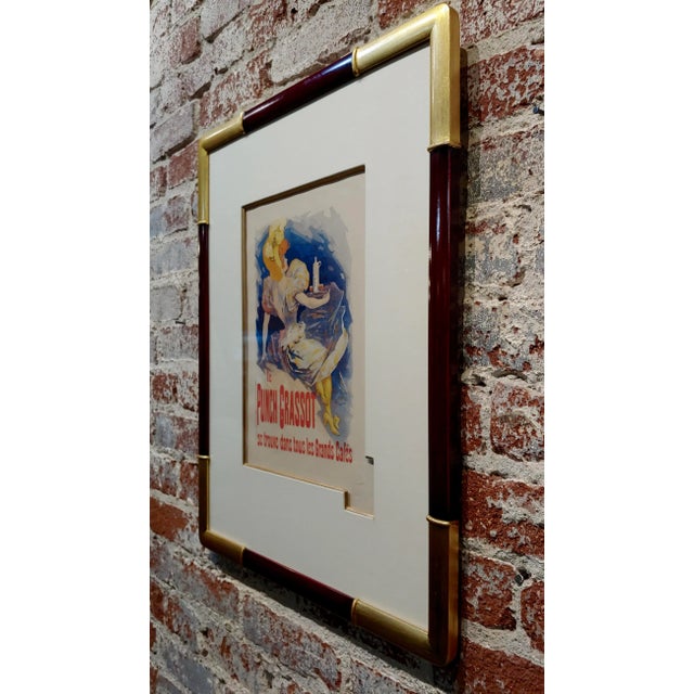 Brown Jules Cheret -Le Punch Grassot - Original 1895 French Liquor Lithograph For Sale - Image 8 of 10