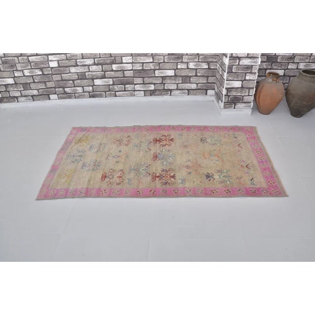 1950s 1950s Wool Oushak Anatolian Carpet For Sale - Image 5 of 10