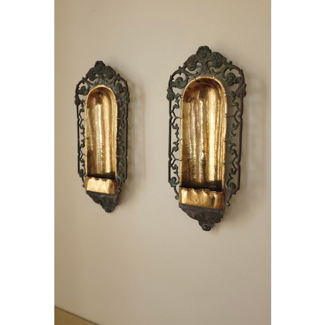1920s 1920s Pair of Swedish Grace Candle Wall Scone For Sale - Image 5 of 10