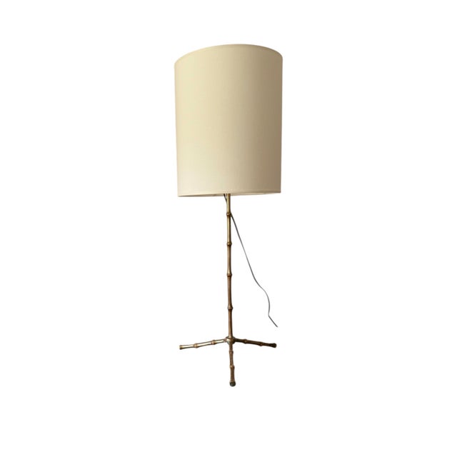 Hollywood Regency 1970s Hollywood Regency Bamboo Shaped Table Lamp, Maison Jansen For Sale - Image 3 of 10