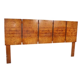 Lane King Size Burl Headboard C.1970's For Sale