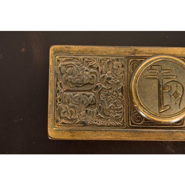 Tiffany Studios New York Bookmark Pattern Bronze Doré Rocker Blotter For Sale In South Bend - Image 6 of 11