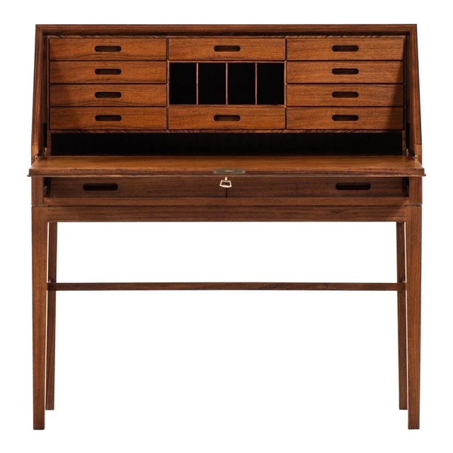 Danish Rosewood Secretaire by Kai Winding for P. Jeppesen, 1950s For Sale - Image 14 of 14