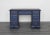 Vintage Georgian Style Blue Desk of Seven Drawers For Sale In Miami - Image 6 of 6
