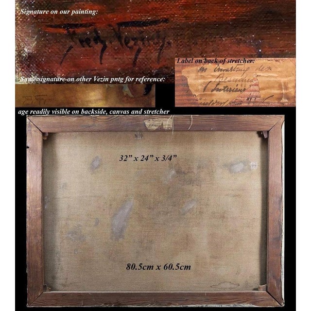 Important Oil Painting, 1900-07 Interior, American Impressionist Frederick Vezin For Sale In San Diego - Image 6 of 8