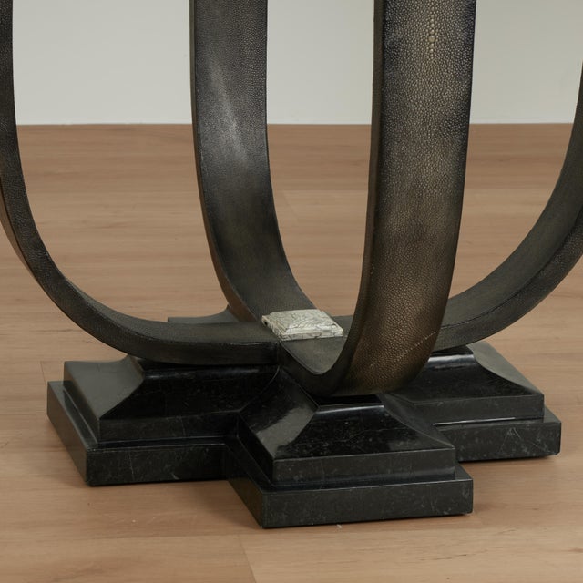 Pair of Vintage Art Deco Style Tables in Faux Shagreen by Maitland Smith For Sale - Image 15 of 15