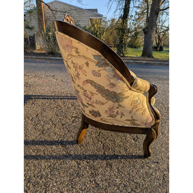 Early 20th Century Floral Carved Wood Frame Loveseat For Sale In New York - Image 6 of 13