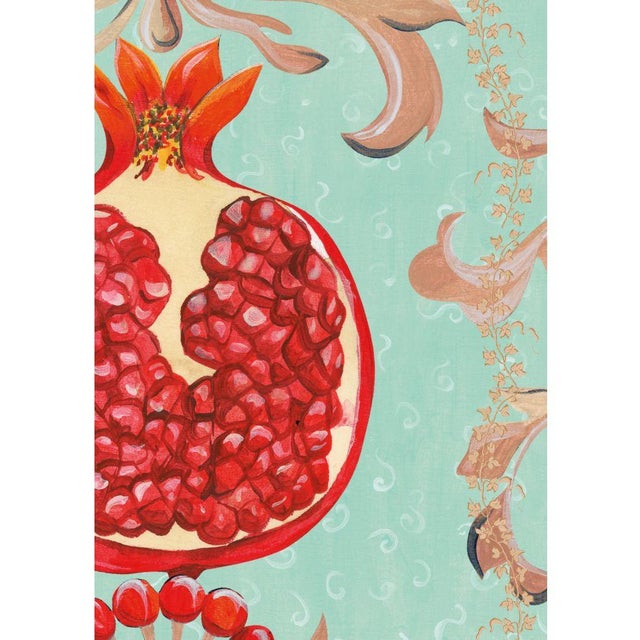 Mind the Gap Melagranata Azzurro Wallpaper Sample For Sale