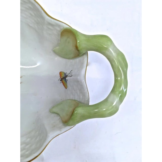 Herend Vintage Herend Wildbird & Butterfly Shell Dish For Sale - Image 4 of 6