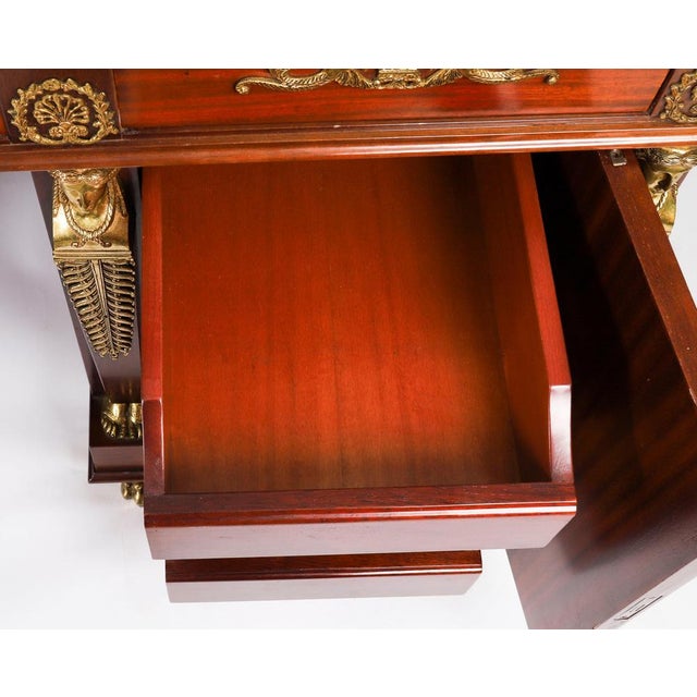 Antique 20th Century Empire French Ormolu Mounted Desk, 1930s For Sale - Image 16 of 18