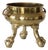 Brass Log Bin with Claw Feet, 19th Century For Sale