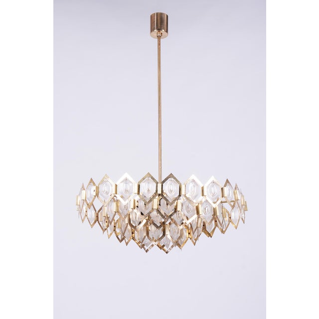 Mid-Century Czech Chandelier attributed to J. Bejvl for Kamenický Šenov, 1960s For Sale - Image 12 of 12
