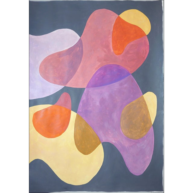 2026, Mid Century Modern Shapes, Organic Shapes Diptych, Golden Hour Mobile, Acrylic Paint on Watercolor Paper by Ryan Rivadeneyra For Sale - Image 4 of 10