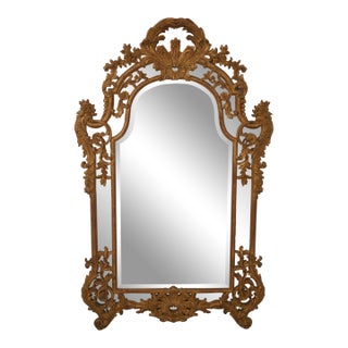Large Louis XV Style Gilt Frame Wall Mirror For Sale