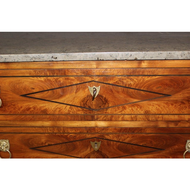 Antique Directoire Walnut Commode, 1700s For Sale - Image 10 of 13