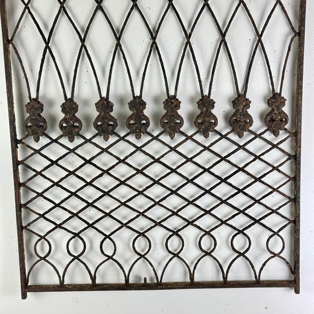 Art Deco Early 20th Century Architectural Salvage New York City Metal Window Grate in Multi Design Bent Wires For Sale - Image 3 of 15