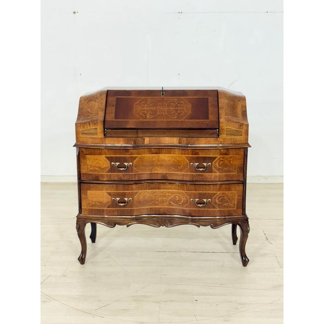 For sale is an absolutely magnificent Baroque writing desk, also known as a cylinder desk or secretary, distinguished by...