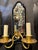1920’s Caldwell Bronze and Etched Mirror Sconces With Cobalt Glass For Sale In New York - Image 6 of 9