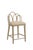 Light Taupe Rattan Counterstool With Light Taupe Upholstered Seat,nickel Kickbar Seat Height-24.5".