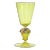Antique Venetian Murano Yellow Spots Basket of Flower Gold Fleck Italian Footed Drinking Glass Chalice For Sale