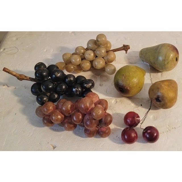 19Thc Butter Bowl W/ Collection of 17 Pcs. Of Alabaster Fruit For Sale In Los Angeles - Image 6 of 6