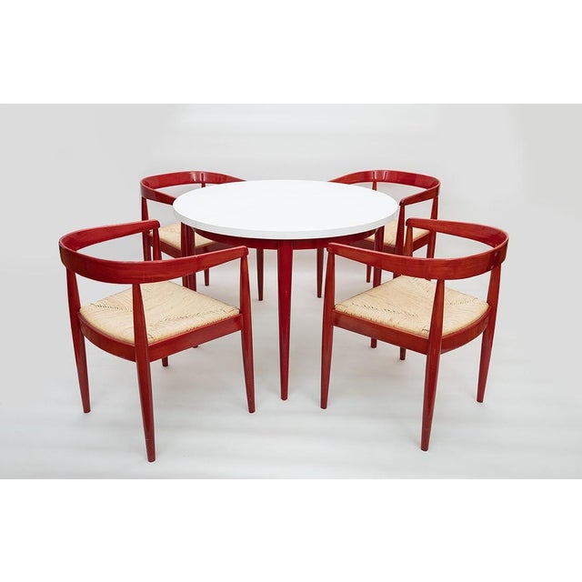 Scandinavian Dining Table with Chairs, 1960s, Set of 5 For Sale - Image 17 of 18