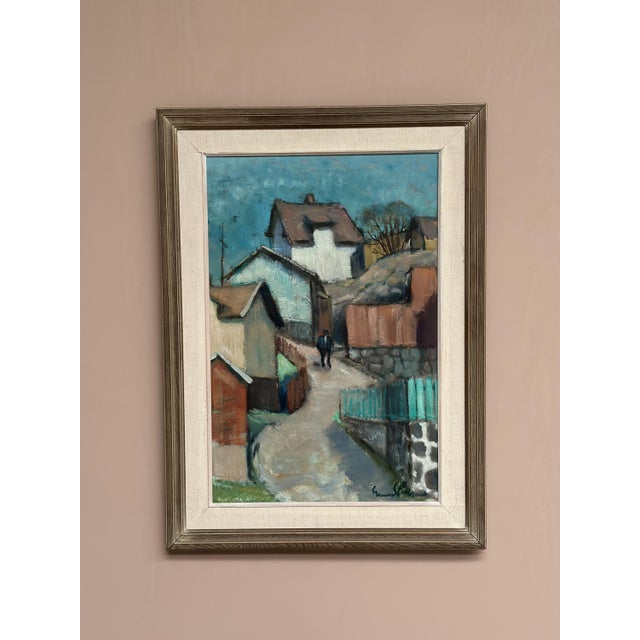 Gunnar Lundqvist, Path Between, 1970s, Oil on Panel, Framed For Sale - Image 15 of 17