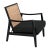 Black NOIR Lichtenstein Rattan Chair, Charcoal Black For Sale - Image 8 of 10