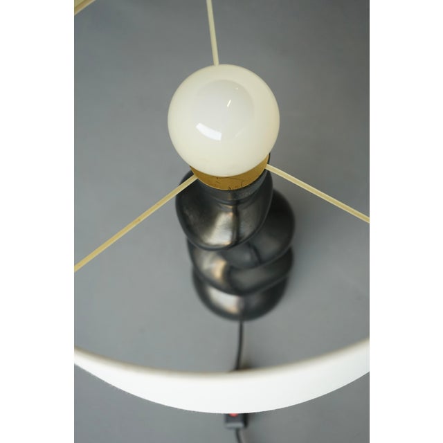 Wood Model 42 Sculptural Ebonised Wood Table Lamp from Temde Leuchten, 1970s For Sale - Image 7 of 14