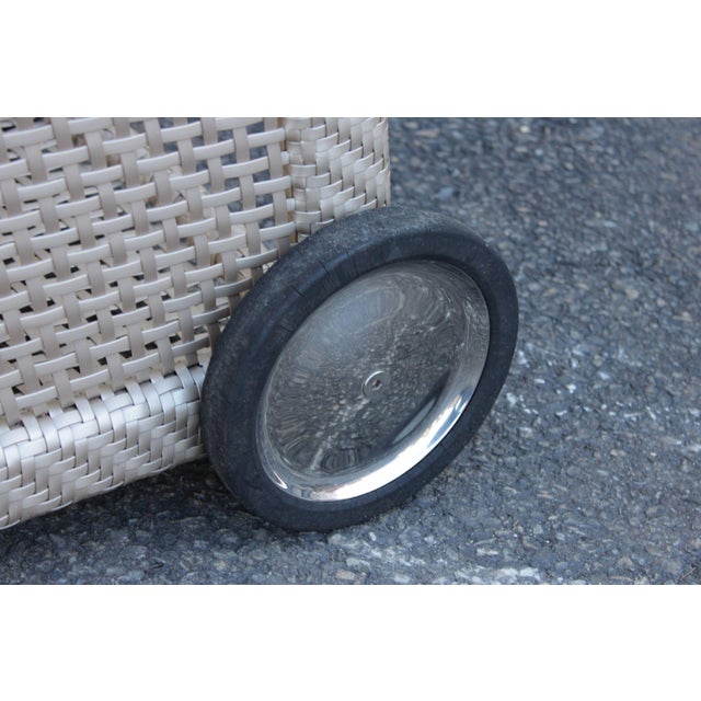 Tan Dedon Contemporary Outdoor Patio Bar Cart For Sale - Image 8 of 12