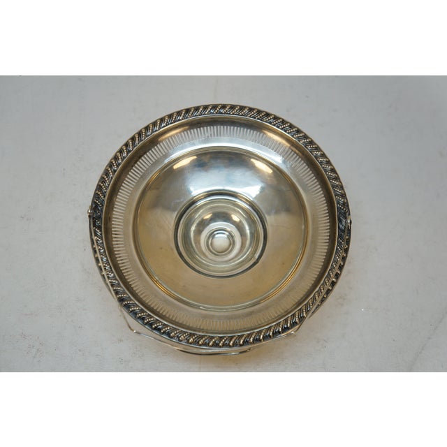 Mid 20th Century Rogers Weighted Sterling Silver Brides Basket Candy Dish Pedestal Compote 7' For Sale - Image 6 of 12
