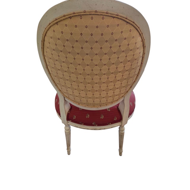Vintage Louis XVI Armchair French Provincial Francesca Chair Attributed to Ethan Allen For Sale - Image 12 of 15