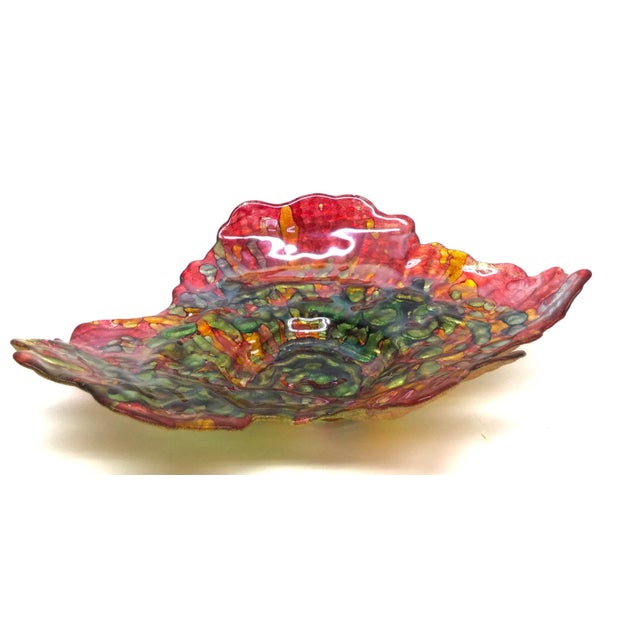 Artisan Hand Blown Glass Art Coffee-Table Bowl For Sale In Portland, ME - Image 6 of 12