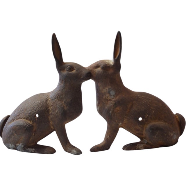 1930s Large Cast Iron Bunny, A Pair For Sale In Baltimore - Image 6 of 6