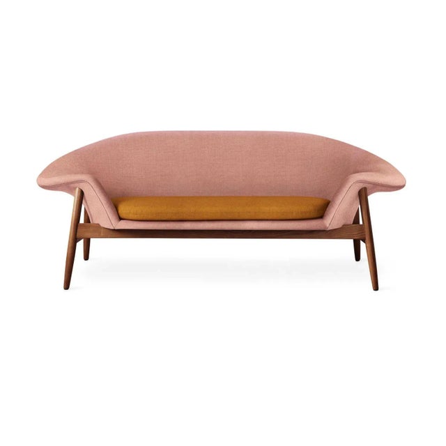 Fried egg sofa pale rose dark ochre green by Warm Nordic Dimensions: D186 x W68 x H 68 cm. Material: textile upholstery,...