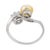 1910s Edwardian Diamond Pearl Platinum Toi Et Moi Engagement Ring, Size 6 For Sale In Los Angeles - Image 6 of 7