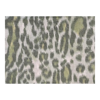 Cowtan and Tout Leopardo Linen Green Fabric - 5.5 Yards For Sale