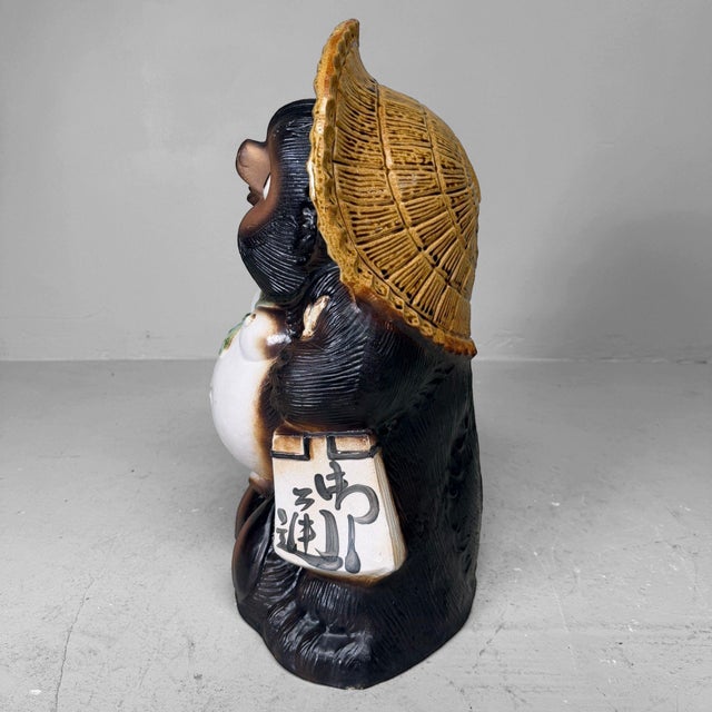 Large Japanese Ceramic Tanuki, 1960s For Sale - Image 6 of 13