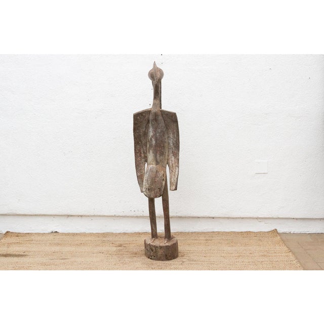60" Senufo Bird Statue With Oxidized Finish For Sale - Image 11 of 12