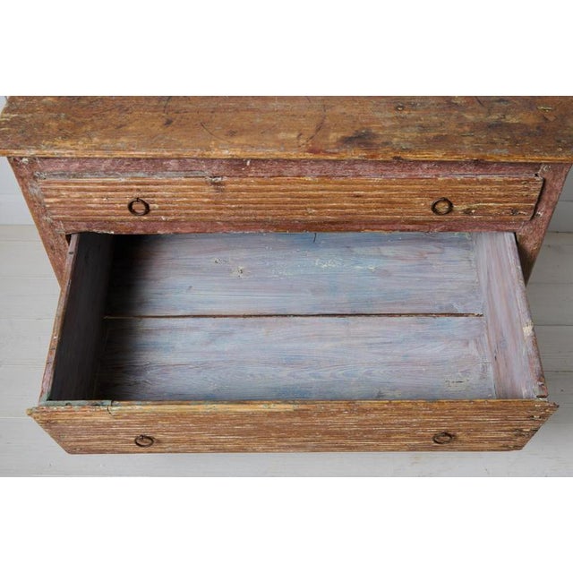 Antique Folk Art Rustic Chest of Drawers in Pine For Sale - Image 9 of 14