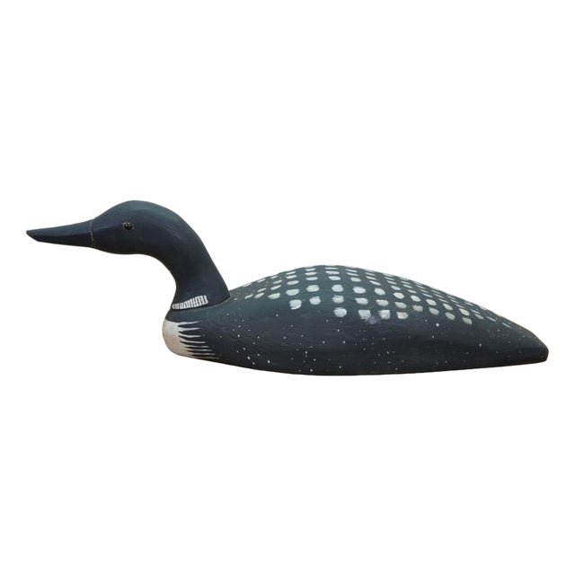 Vintage Wooden Wildlife Kennebunk Maine Hand Carved Solid Pine Swan Decoy 24" For Sale